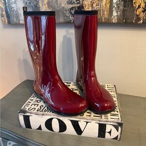 Kamik Heidi beautiful red waterproof rain boots size 7